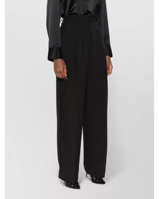 Thelatest Black Axel High Waist Pleated Wide Leg Trousers