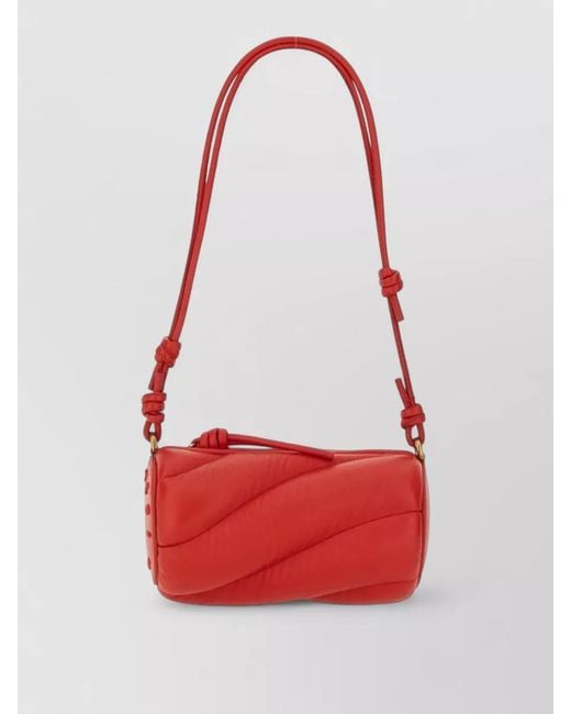 Fiorucci White Mella Crossbody Bag Cylinder Knot Quilting