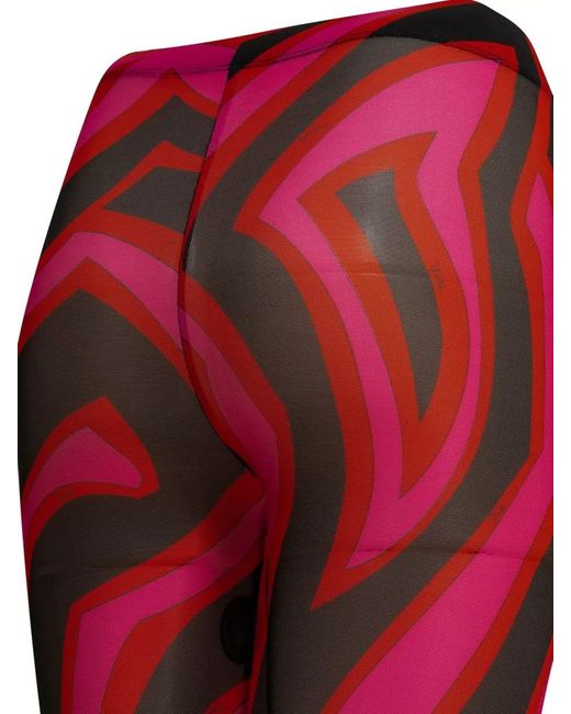 Emilio Pucci Red Printed Leggings
