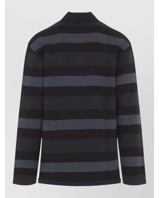 Off-White c/o Virgil Abloh Blue Stripe Long Sleeve Polo Regular Fit for men