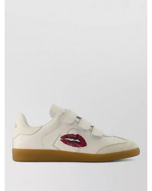 Isabel Marant Multicolor Beth Leather Suede Sneakers Smack Detail