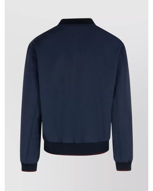 Dries Van Noten Blue Reversible Bomber Jacket for men
