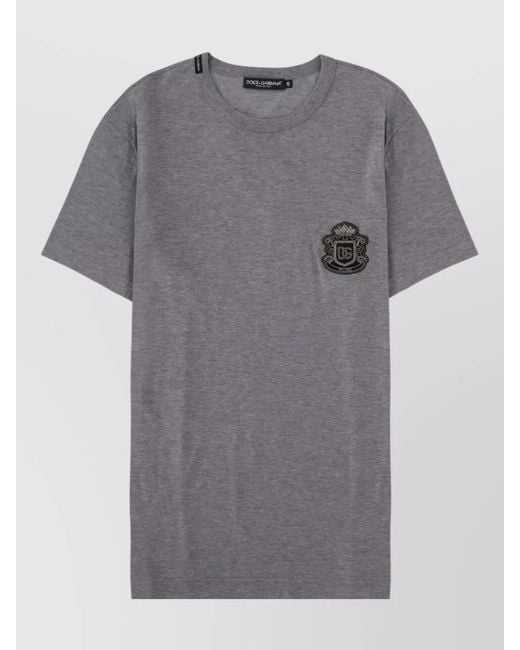 Dolce & Gabbana Gray Logo T-Shirt for men