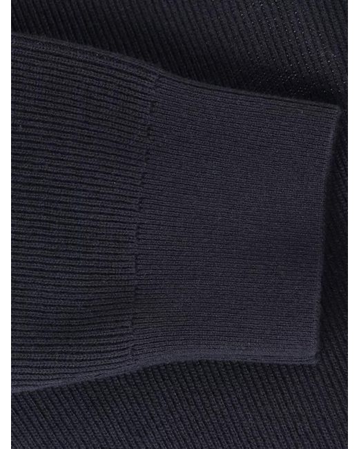 Closed Blue Cashmere Blend Crewneck Lightweight Jacket for men