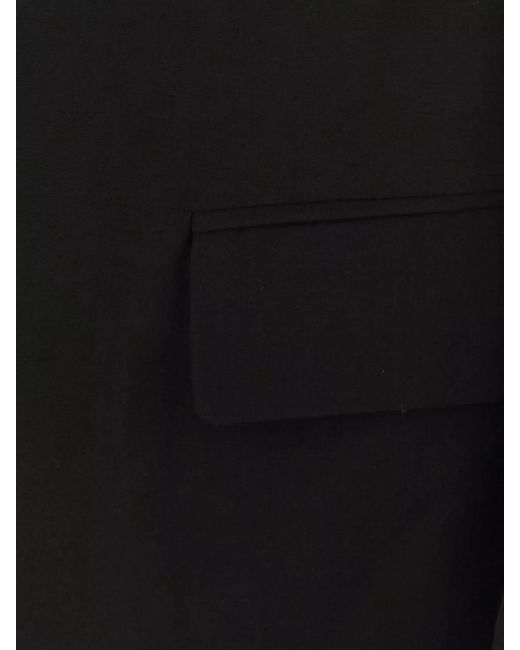 Ann Demeulemeester Black Cotton Single-Breasted Blazer