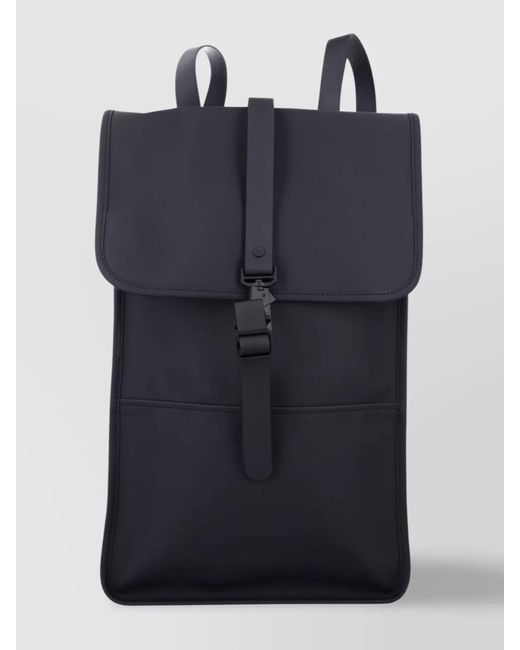 Rains Blue Adjustable Straps Front Flap Backpack for men