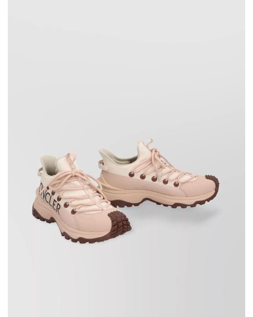 Moncler Pink Lite 2 Low-Top Sneakers With Vibram Sole