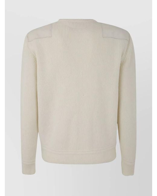 Zegna White Cashmere Wool Crew Neck Jumper for men