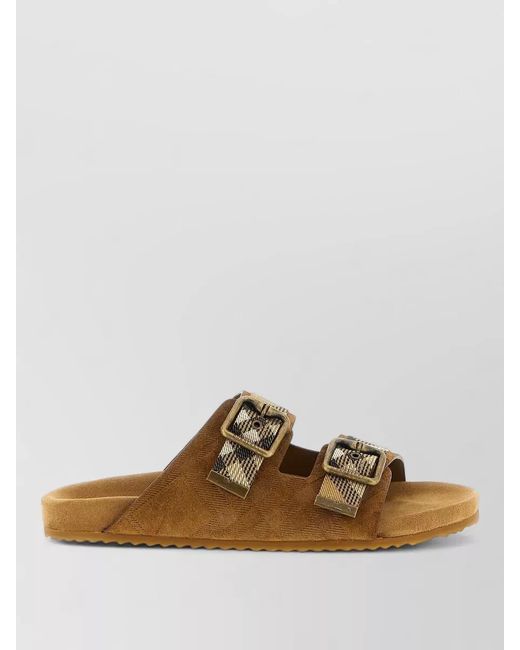 Burberry Brown Leather Urchin Sandals