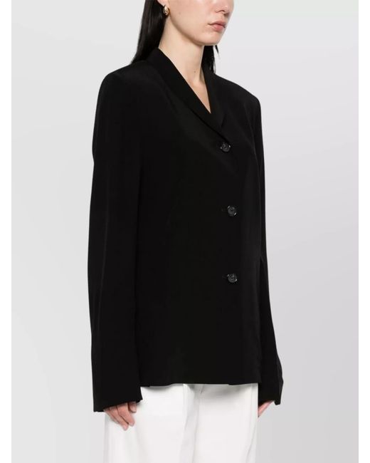 Totême Black Single-Breasted Blazer