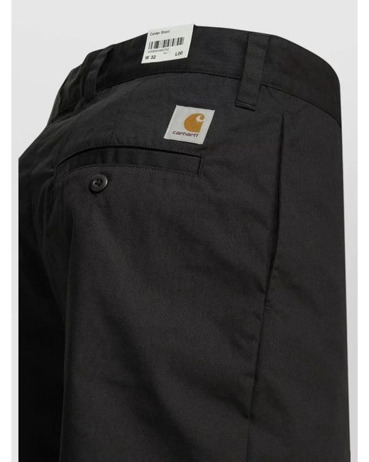 Carhartt Black Calder Shorts Belt Loops Five Pockets for men