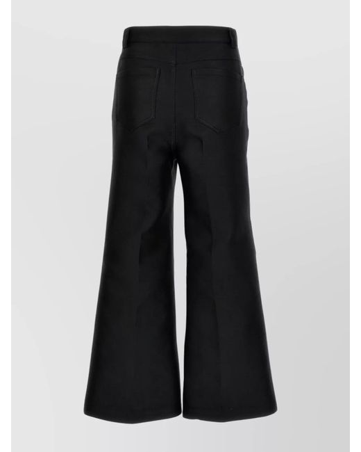 Giambattista Valli Black Cropped Flared Trousers