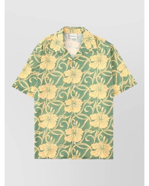 Drole de Monsieur Multicolor Hibiscus Monogram Shirt Regular Fit Short Sleeves for men