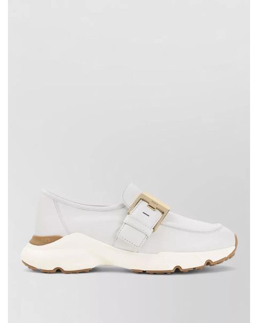 Tod's White Leather Slip-On Sneakers