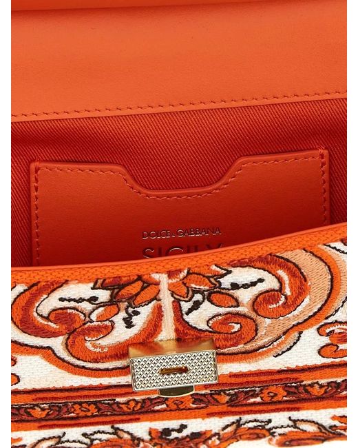 Dolce & Gabbana Orange Sicily Small Shoulder Bag