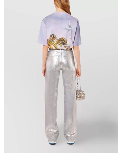 Rabanne White Straight-Leg Trousers