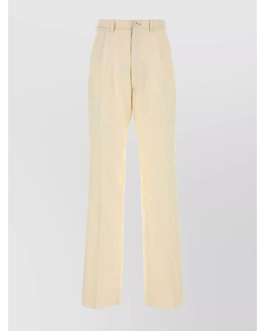 Maison Margiela Natural Mohair Silk Straight Trousers