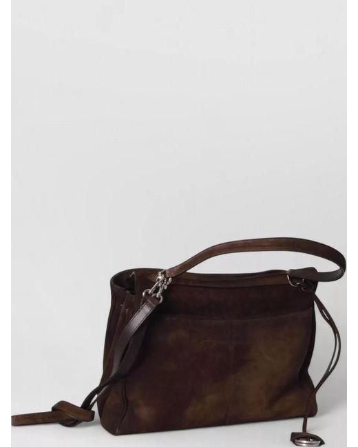 Balenciaga Brown Rodeo Medium Tote Bag Calfskin Leather
