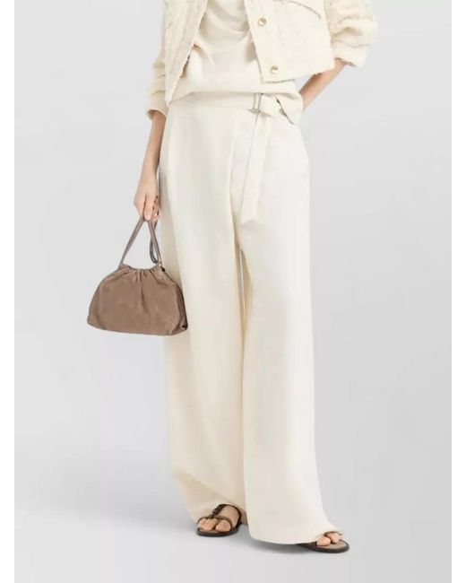 Brunello Cucinelli Natural Tailored Cropped Jacket Long Sleeves Collar