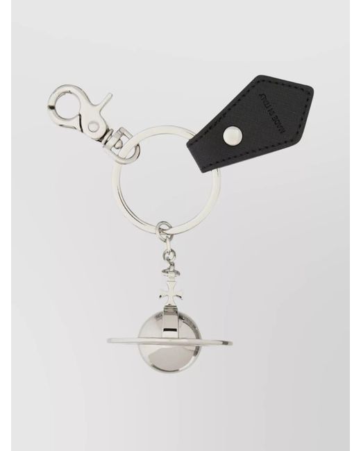 Vivienne Westwood White 3D Orb Keyring Charm