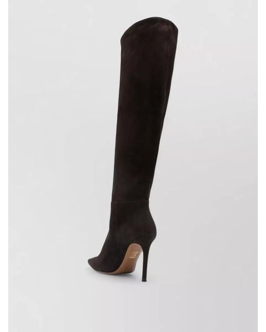 Roberto Festa Black Knee Length Ankle Boots Pointed Toe Stiletto