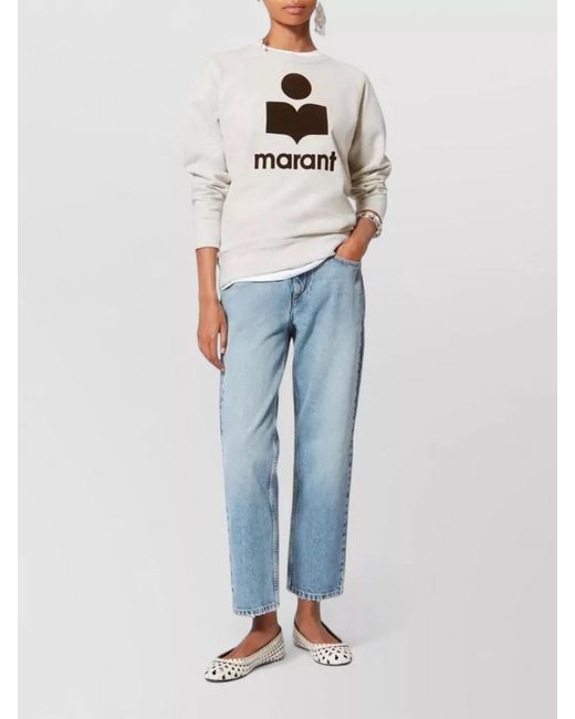 Isabel Marant White Logo Cotton Sweatshirt
