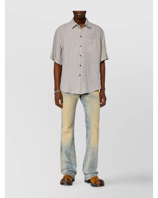 DIESEL White Cotton Shirt for men