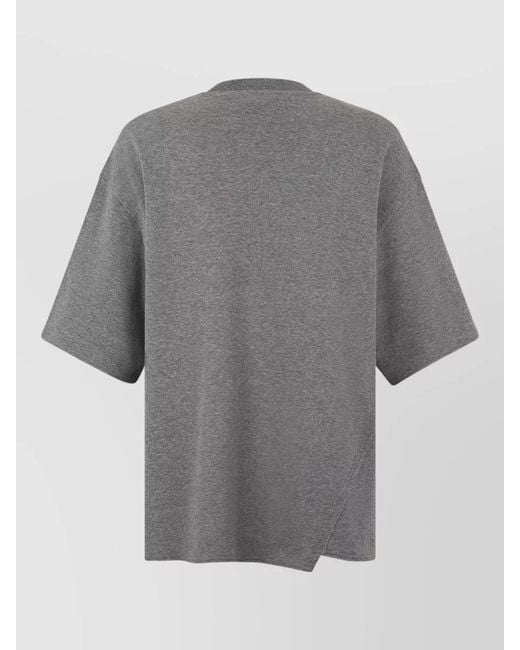Dolce & Gabbana Gray Cotton T Shirt Relaxed Fit Pocket for men