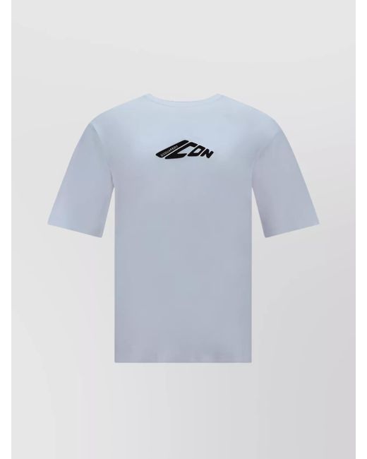 DSquared² Blue Cotton Loose-Fit Graphic T-Shirt for men