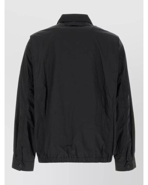 GIMAGUAS Black William Cotton Jacket Collared Neck for men