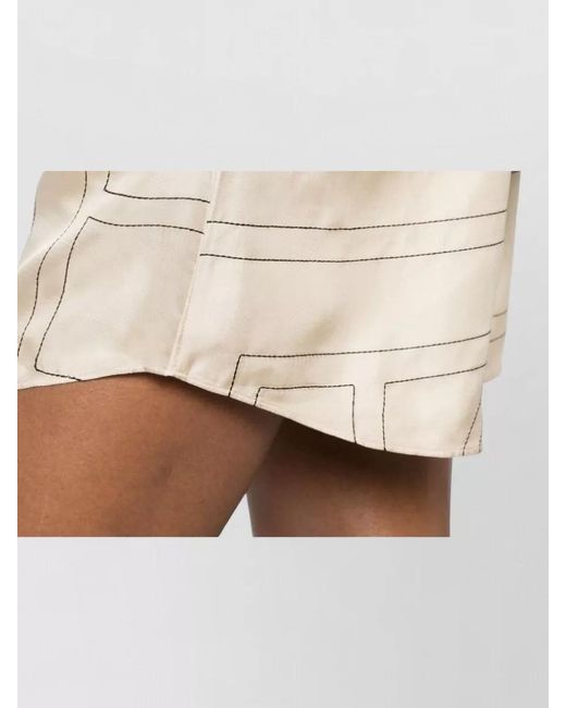 Totême  Natural Monogram Silk Pajama Shorts