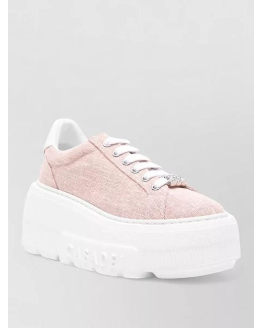 Casadei Pink Nexus Low-Top Sneakers