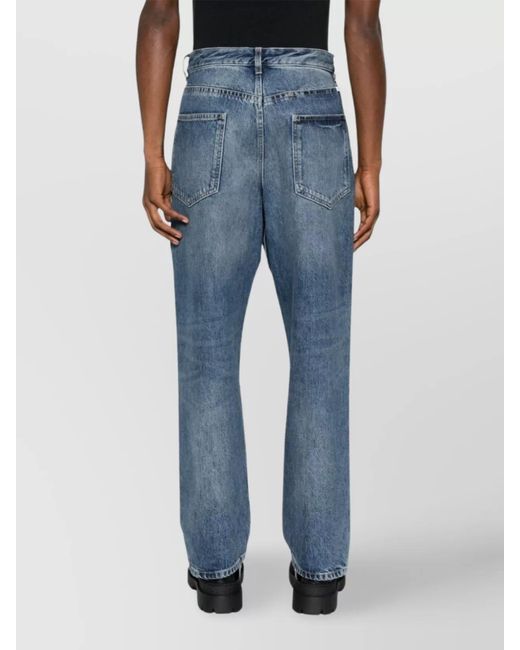 Givenchy Blue Denim Mid-Rise Straight-Leg Jeans for men