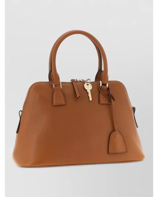 Maison Margiela Brown 5Ac Medium Leather Tote Bag