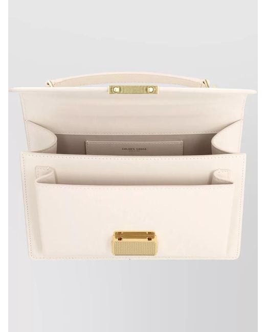 Golden Goose Deluxe Brand Natural Venezia Leather Crossbody Clutch Bag