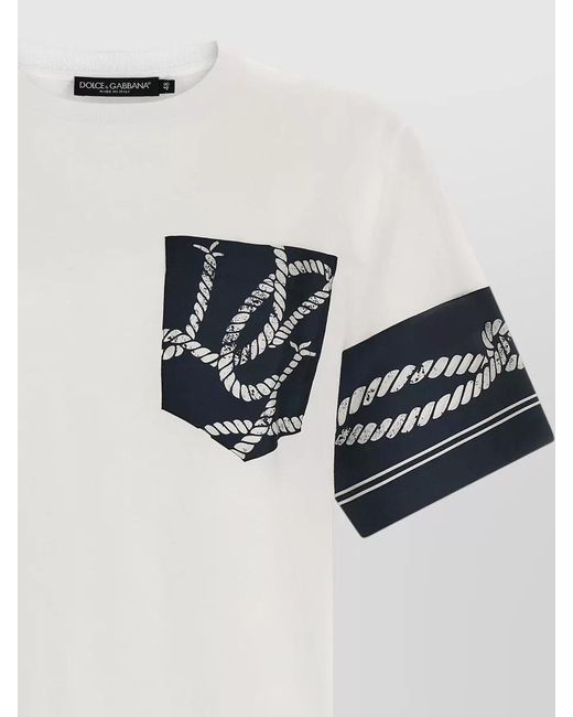 Dolce & Gabbana Multicolor Silk Blend Printed Short-Sleeve T-Shirt for men