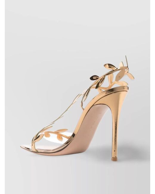 Gianvito Rossi Metallic Leather Slingback Sandals