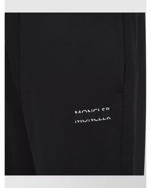 Moncler Black Cotton Track Pants for men