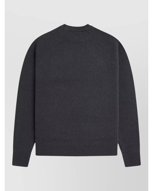 Fred Perry Blue Wool Regular-Fit Jumper for men