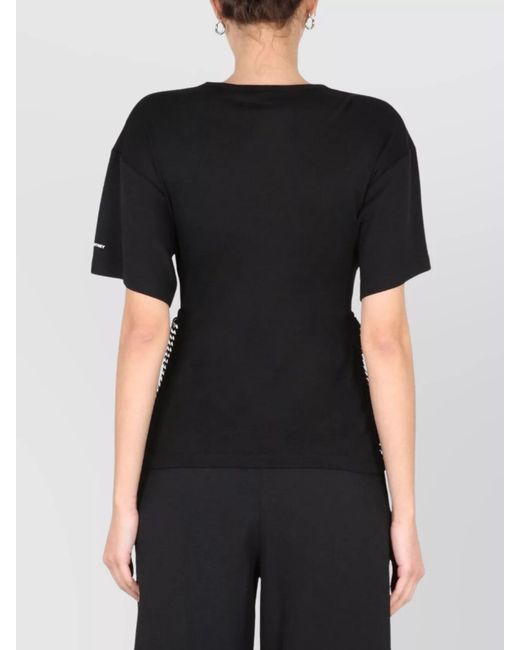 Stella McCartney Black Crew-Neck T-Shirt With Chain Detail
