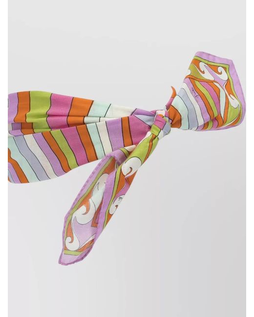 Emilio Pucci Multicolor Iride Knot Detail Rectangular Headband