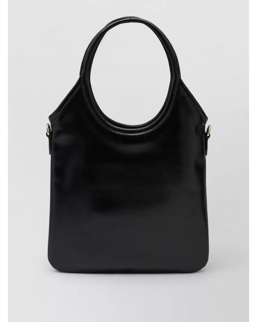 Miu Miu Black Shoulder Bag Metal Hardware Top Handle