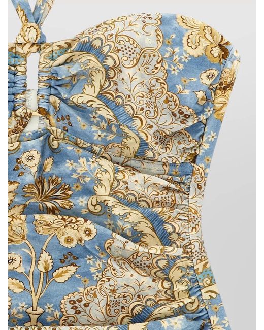 Zimmermann White Daylight Swimsuit One Piece Floral Vintage