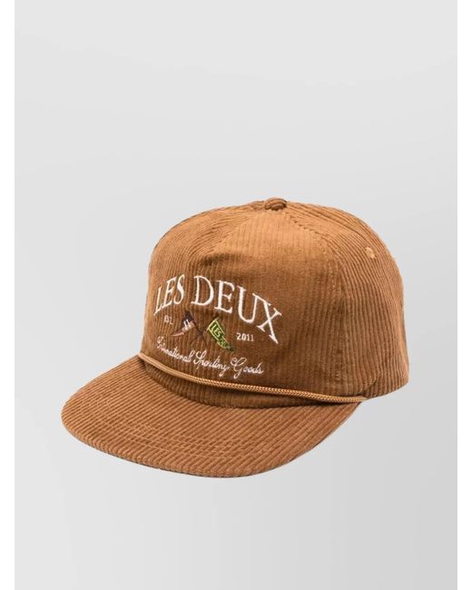Les Deux Brown Corduroy Cap Ivy League for men