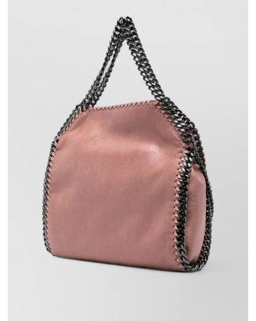 Stella McCartney Pink Mini Falabella Polyester Chain Tote Bag