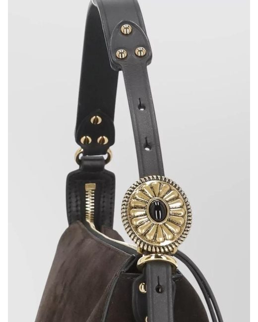 Etro Black Arnica Leather Clutch Bag