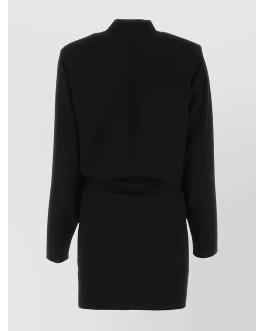 Isabel Marant Black Crepe Sequined Mini Dress