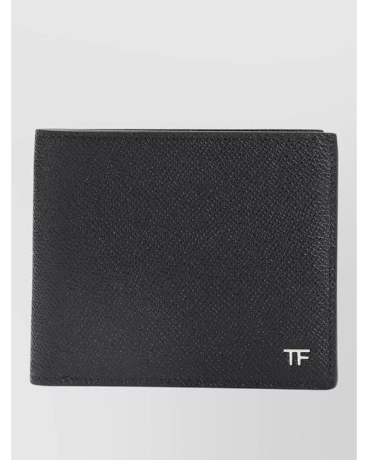Tom Ford Black Calf Leather Bifold Wallet for men