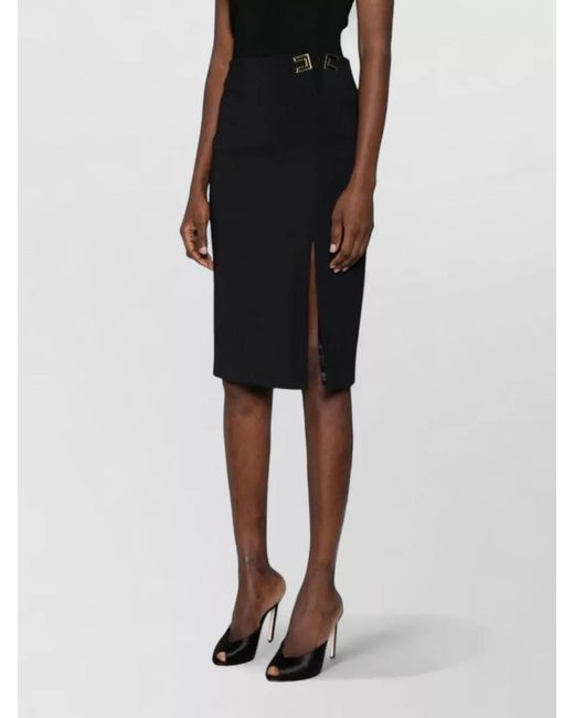 Elisabetta Franchi Black Midi Pencil Skirt