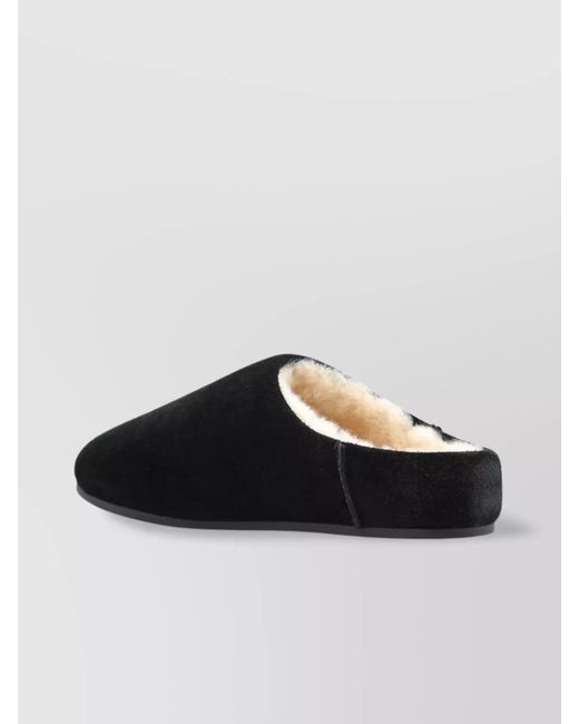 Ugg Black Suede Leather Elea Slippers